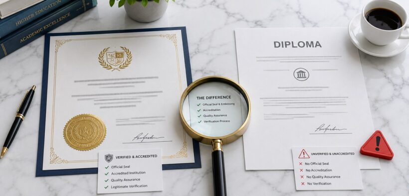 Diploma mill vs legitimate university how to spot difference guide 2026