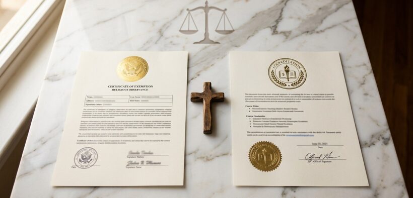 Religious exemption vs accreditation higher education comparison guide USA 2026